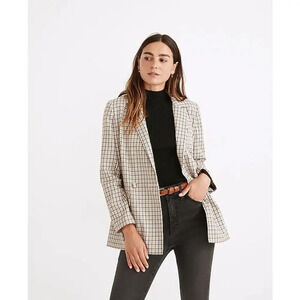 MADEWELL Dorset Blazer in Albermarle Plaid Preppy Academia Size XS Autumn Fall